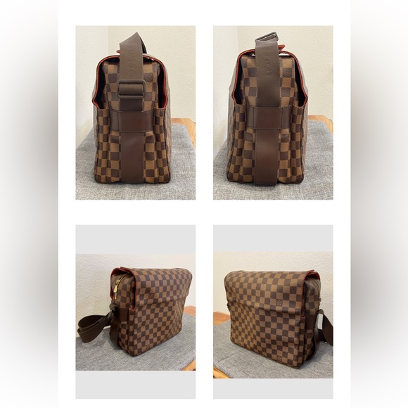 11. Louis Vuitton Brown Naviglio Damier Canvas Crossbody Bag - Picture 12 of 15